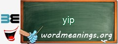 WordMeaning blackboard for yip
